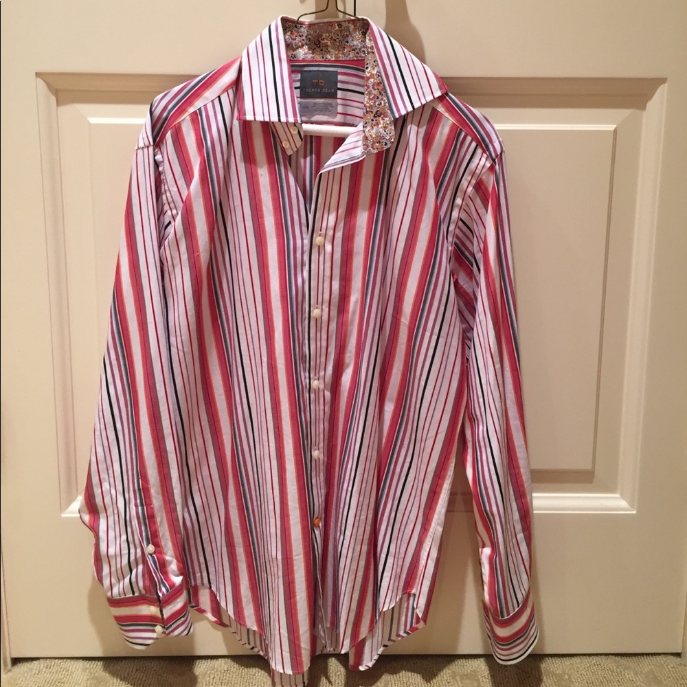 Thomas Dean long sleeve button down shirt